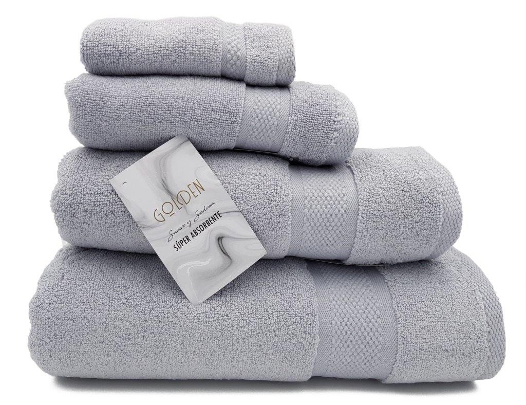 Toalla baño algodón Golden plata | Lencería y Hogar Luque