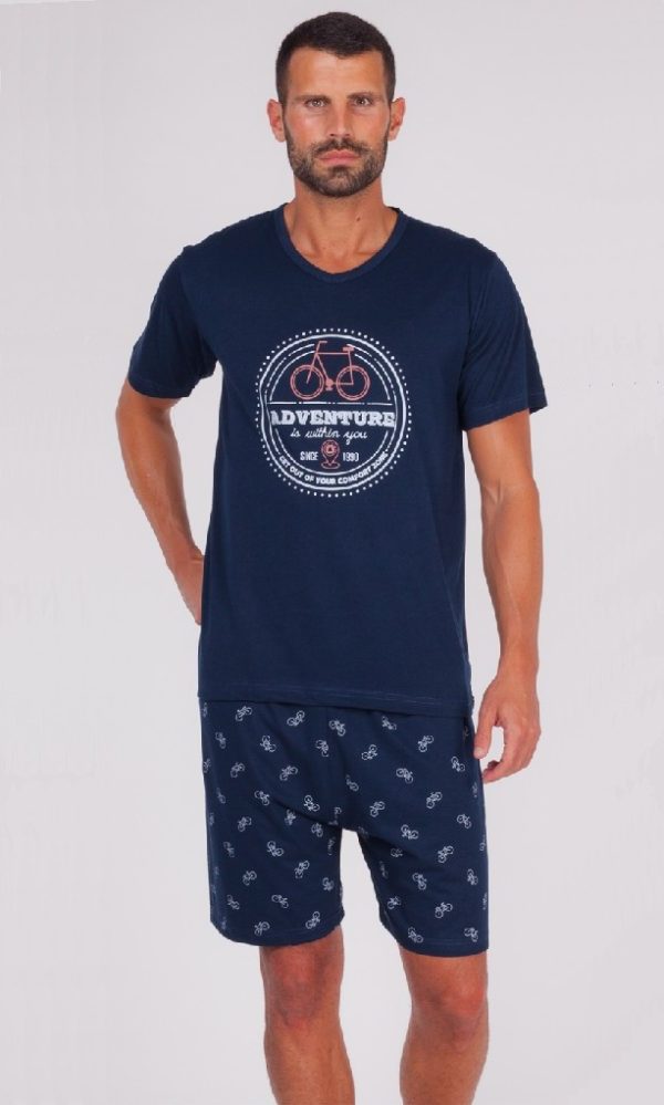 Pijama hombre verano azul