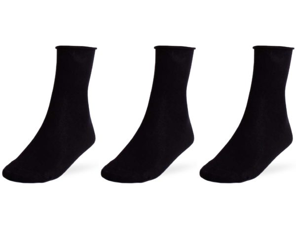 Pack 3 pares de calcetines relax rulo de hombre algodón 6033 negro
