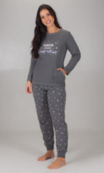 Pijama mujer invierno gris