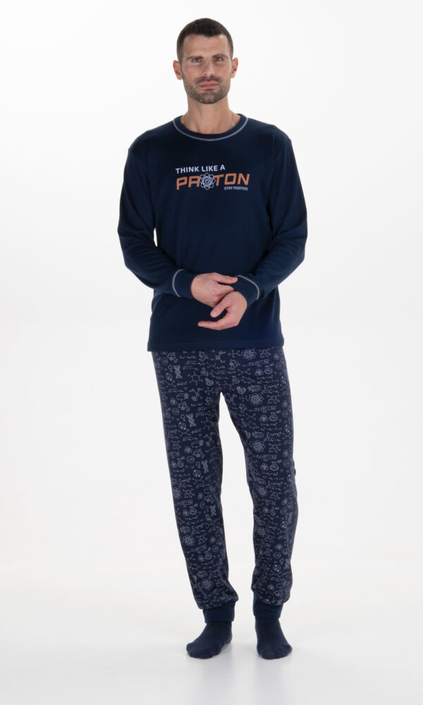 Pijama hombre navideño cuello redondo
