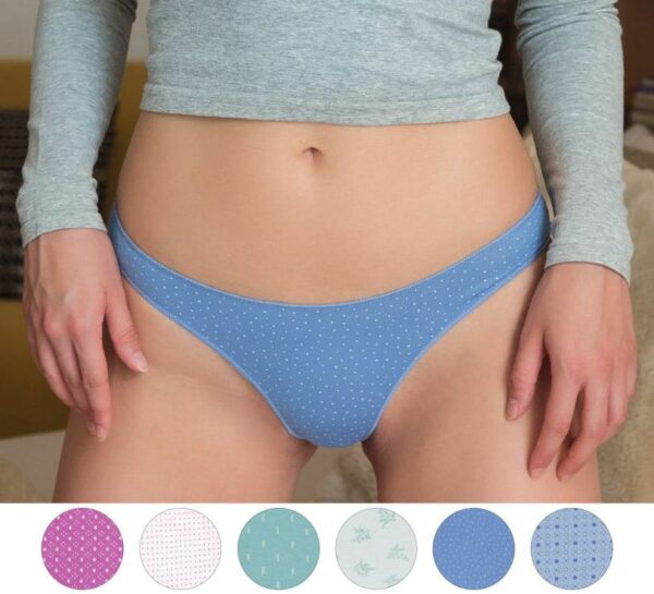 Bikini bajo de algodón Naiara 675 estampados surtidos (pack de 6 o de 12)