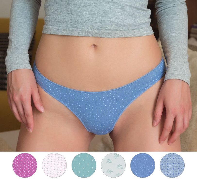 Bikini bajo de algodón Naiara 675 estampados surtidos (pack de 6 o de 12) Bikini bajo de algodón Naiara 675 estampados surtidos (pack de 6 o de 12)