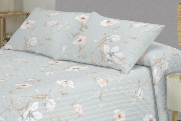 Colcha bouti estampada Polo-Polo Alisa gris