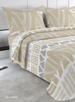 Colcha bouti estampada Polo-Polo Itaca beige