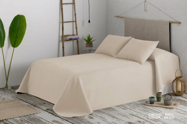Colcha bouti lisa Polo-Polo Nido beige