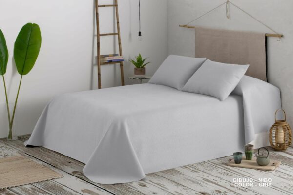 Colcha bouti Polo-Polo Nido gris