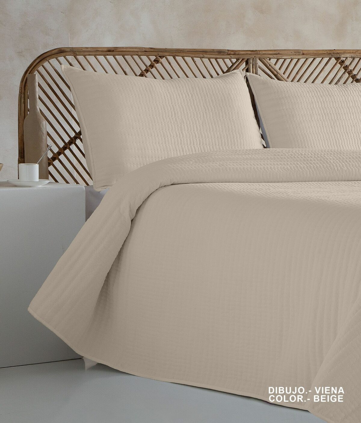 Colcha bouti lisa Polo-Polo Viena beige