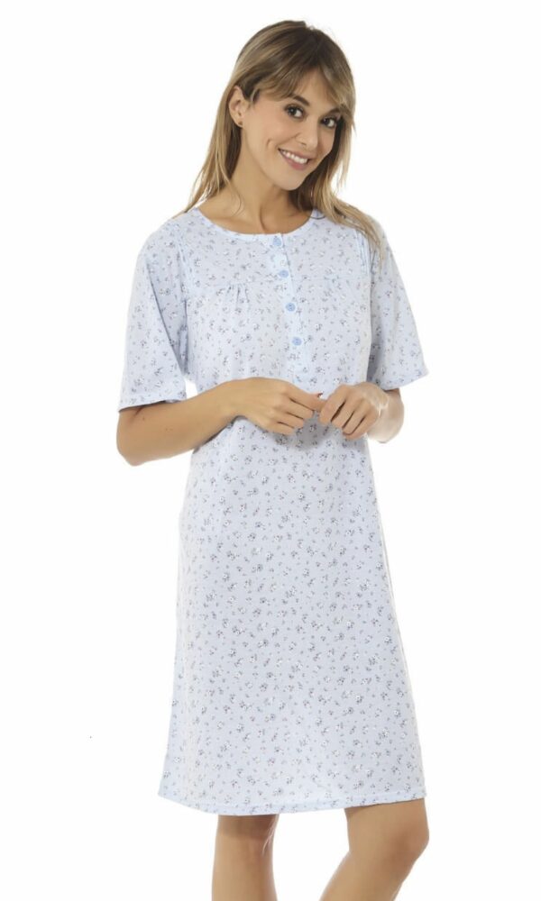 Camisón mujer verano blanco manga corta