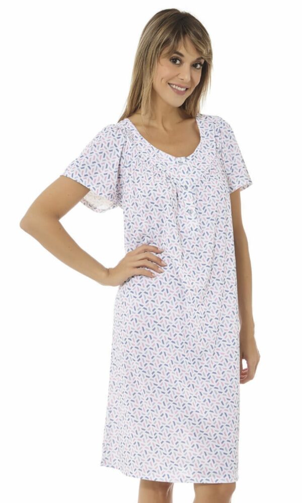 Camisón mujer verano blanco manga corta