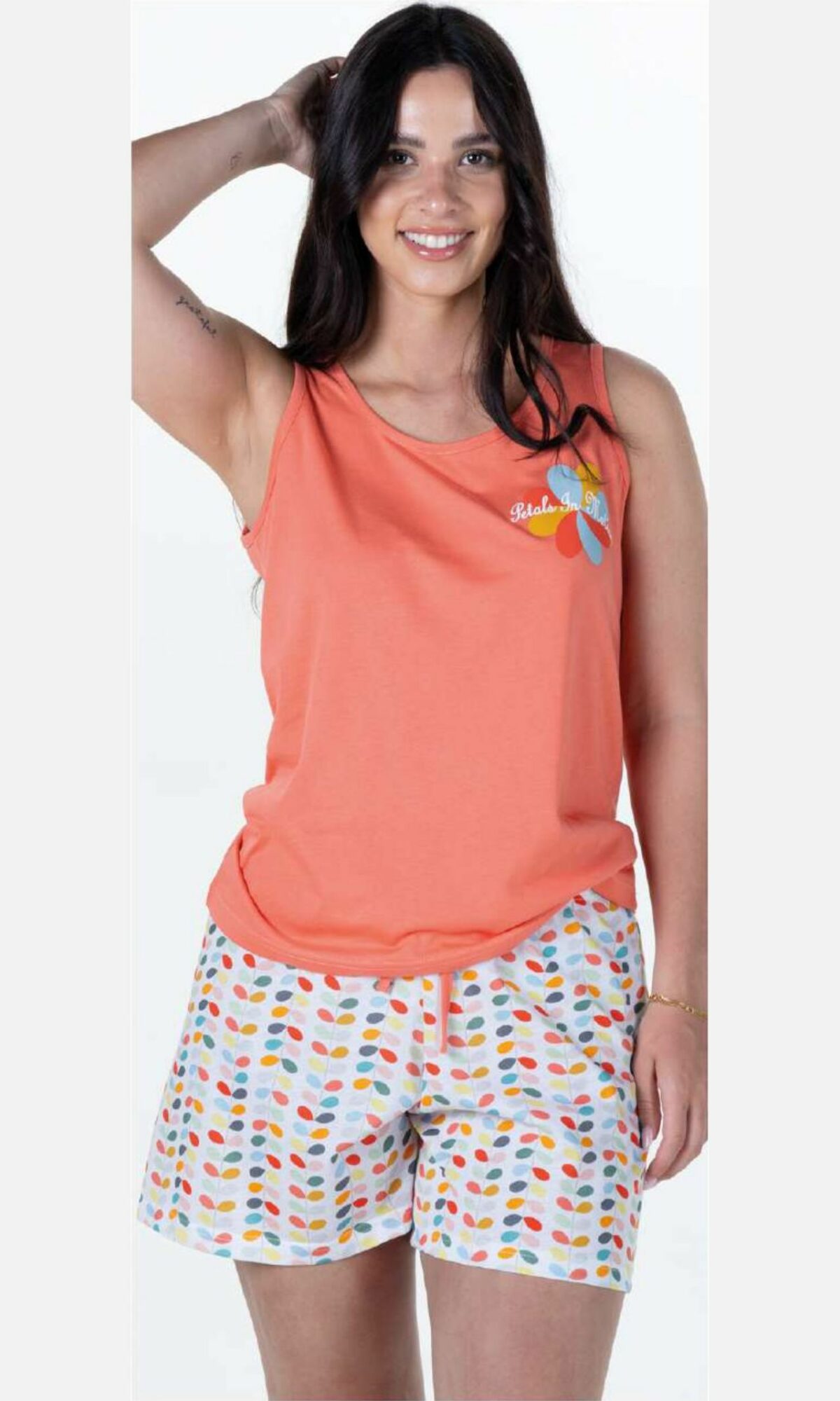 Vestido sin mangas cuello pico