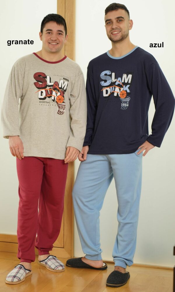 Pijama hombre invierno cuello redondo