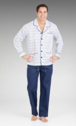 Pijama hombre invierno tela algodón 100 % abierto