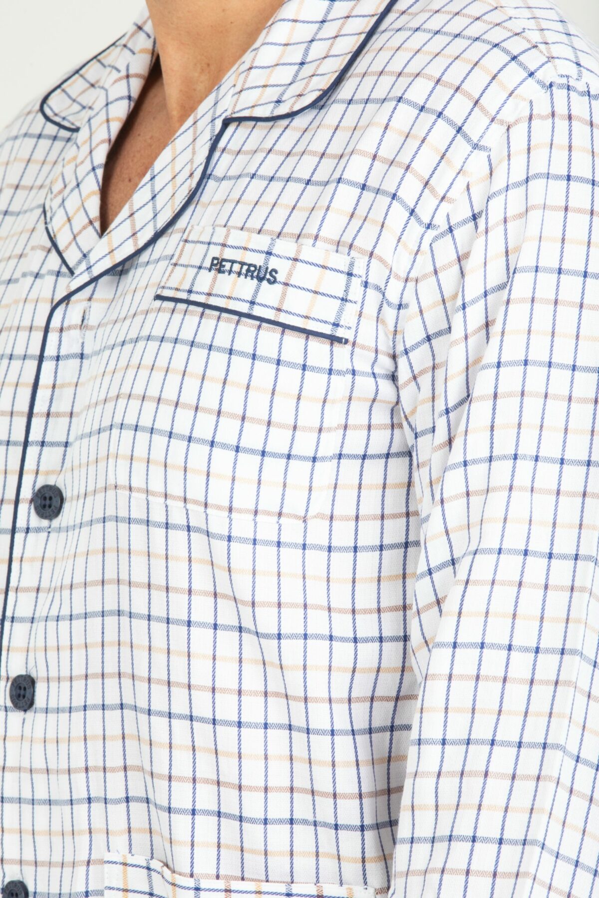 Pijama hombre invierno tela algodón 100 % abierto
