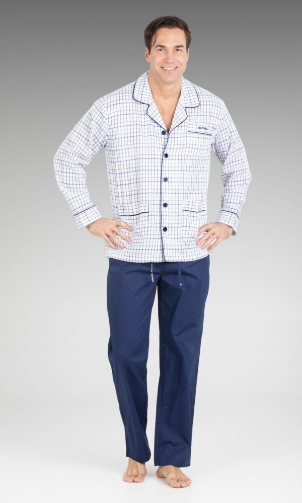 Pijama hombre invierno tela algodón 100 % abierto