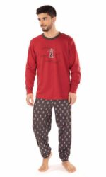 Pijama hombre invierno cuello redondo
