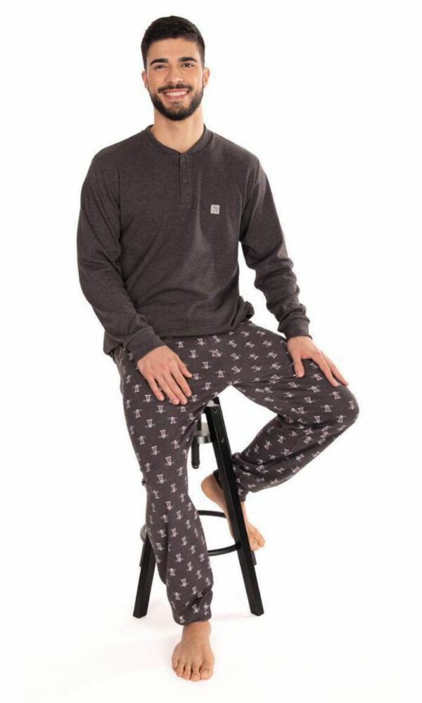 Pijama hombre invierno cuello tapeta