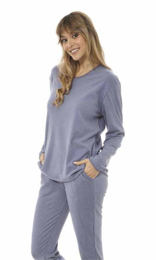 Pijama mujer invierno cuello redondo