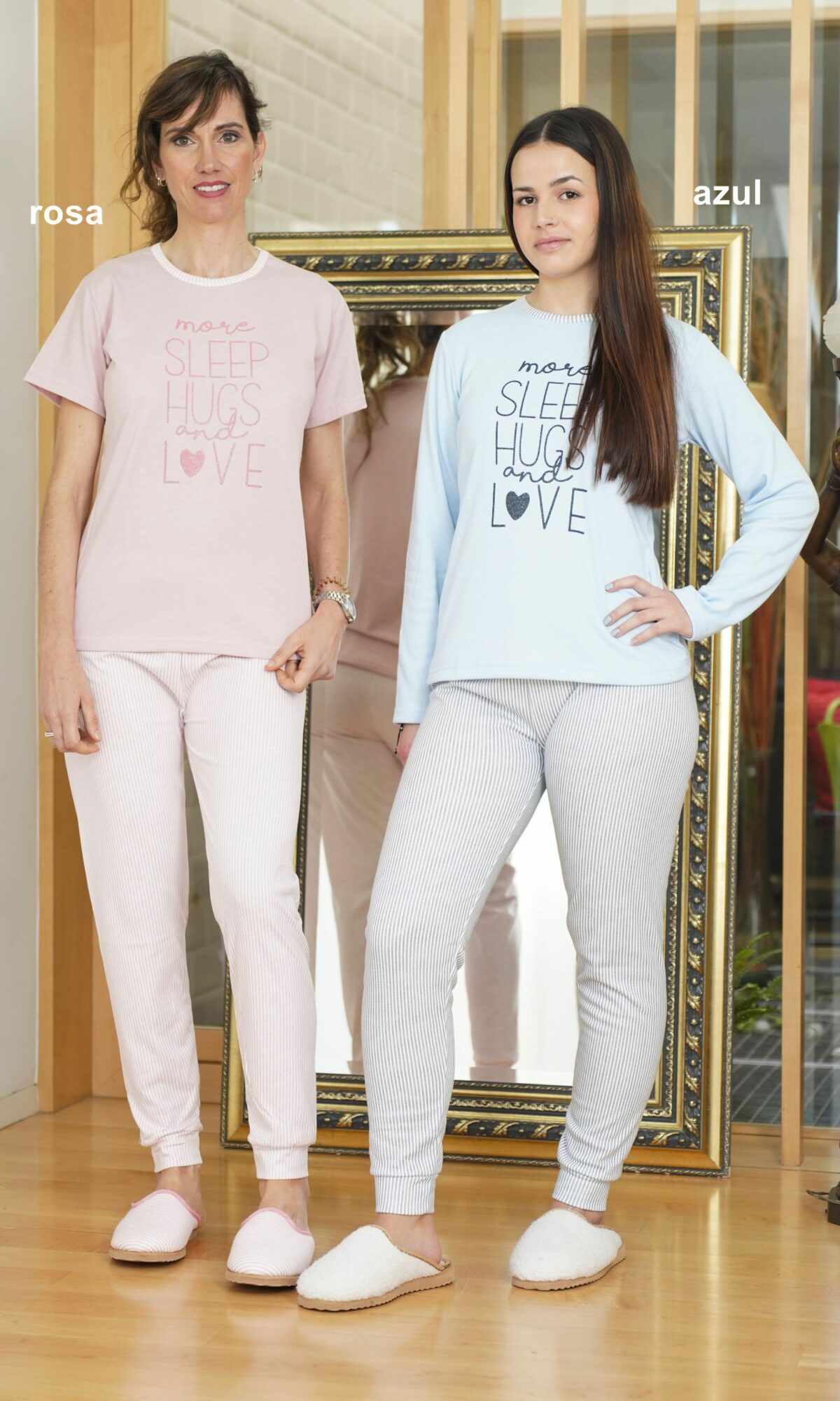 Pijama mujer cuello redondo