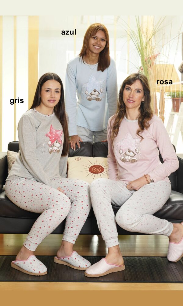 Pijama mujer cuello redondo