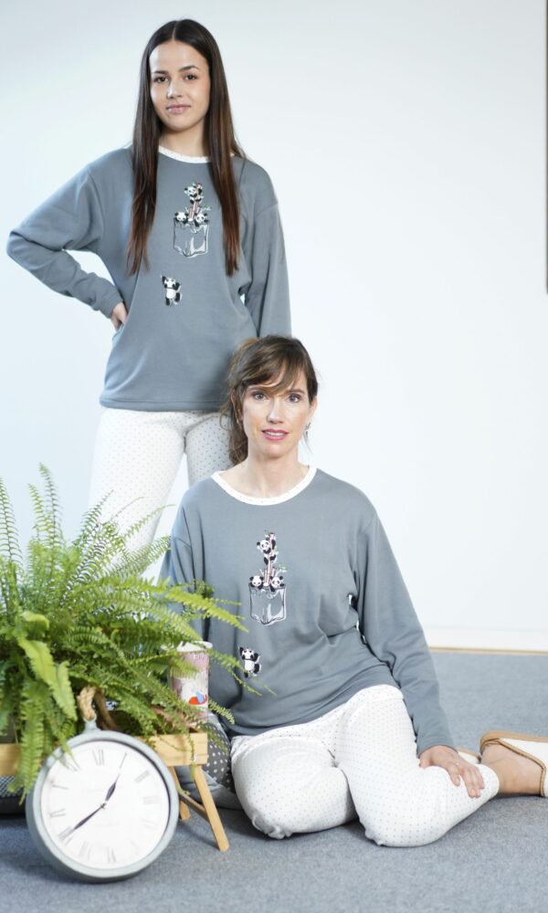 Pijama mujer cuello redondo