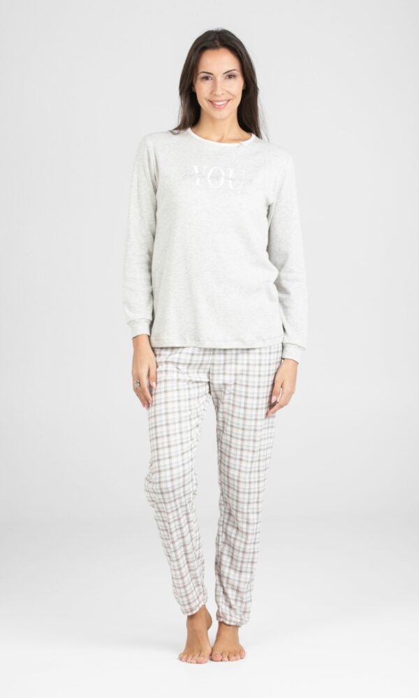 Pijama mujer cuello redondo