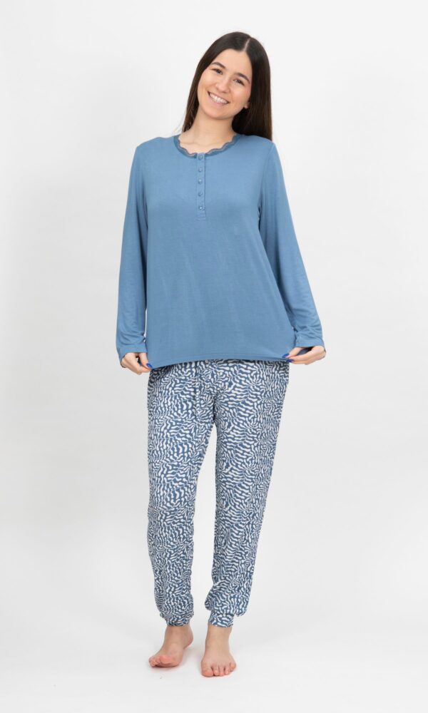 Pijama mujer cuello tapeta
