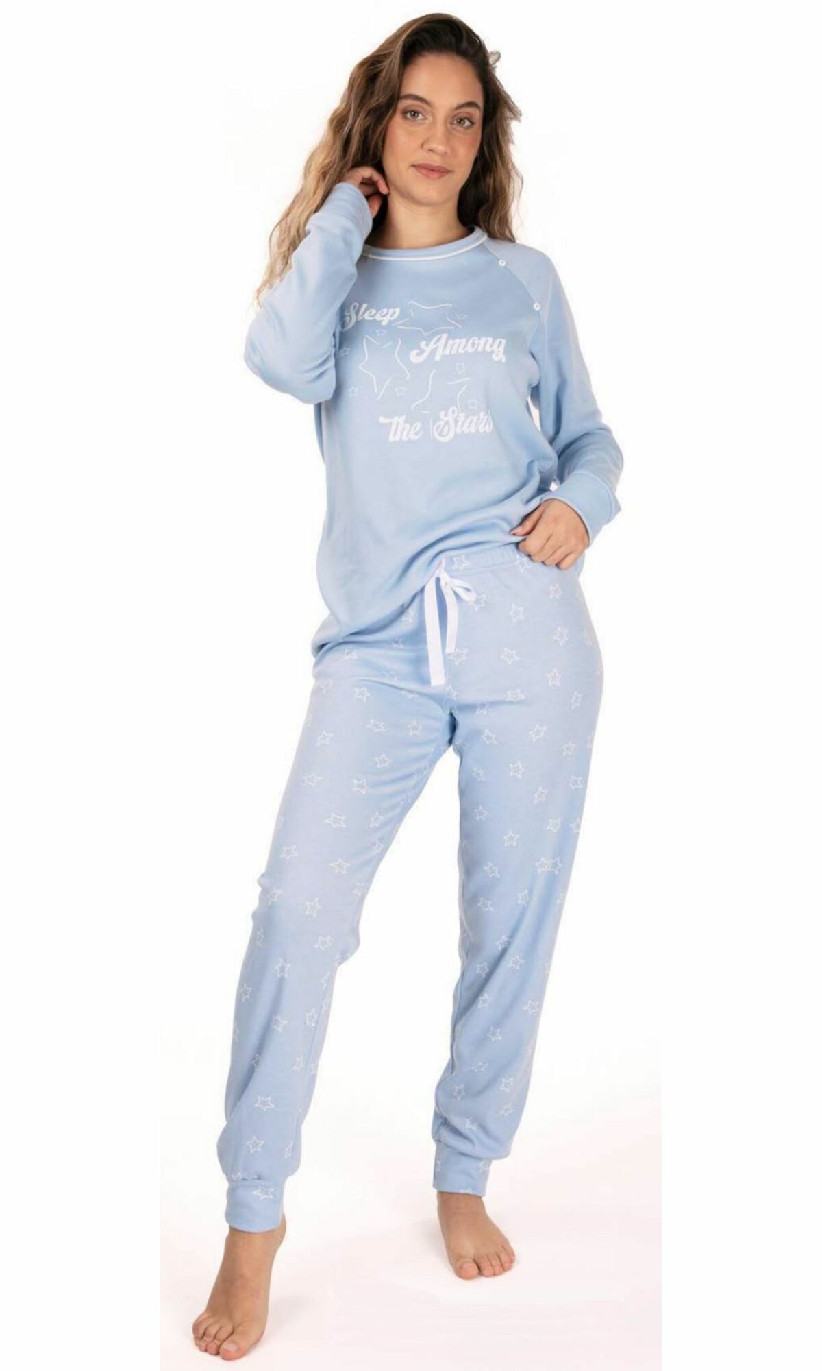 Pijama mujer cuello redondo