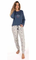 Pijama mujer cuello redondo