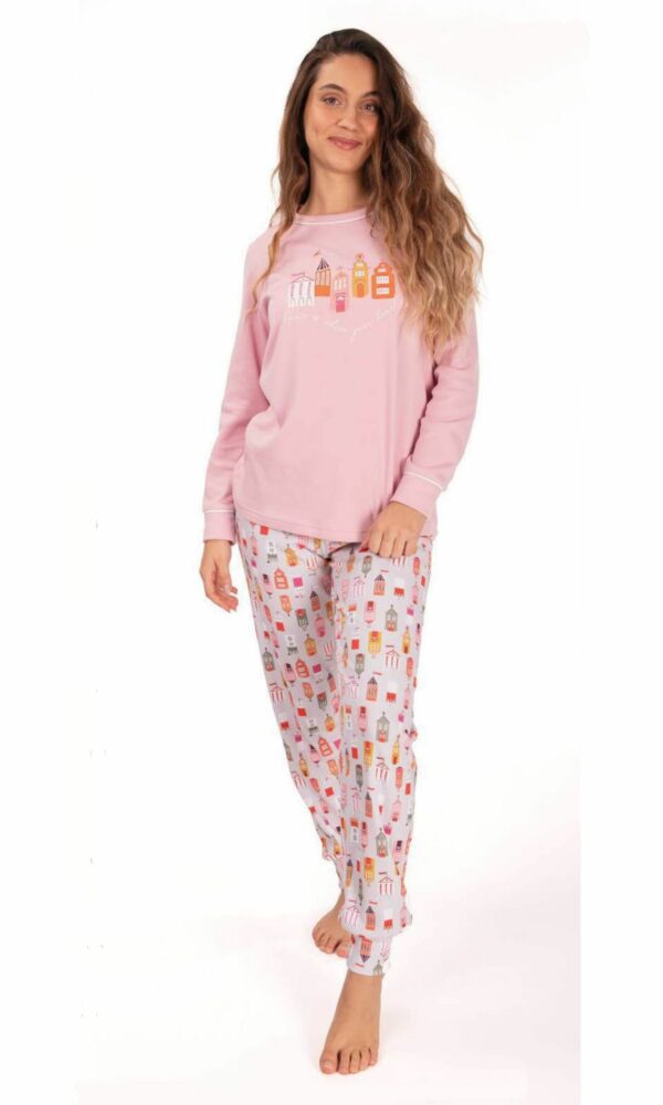 Pijama mujer cuello redondo