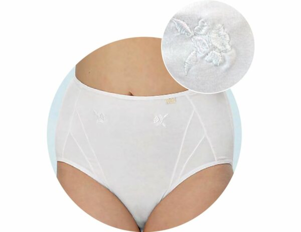 Braga alta de algodón Even 4324 con bordado (individual o pack de 6)