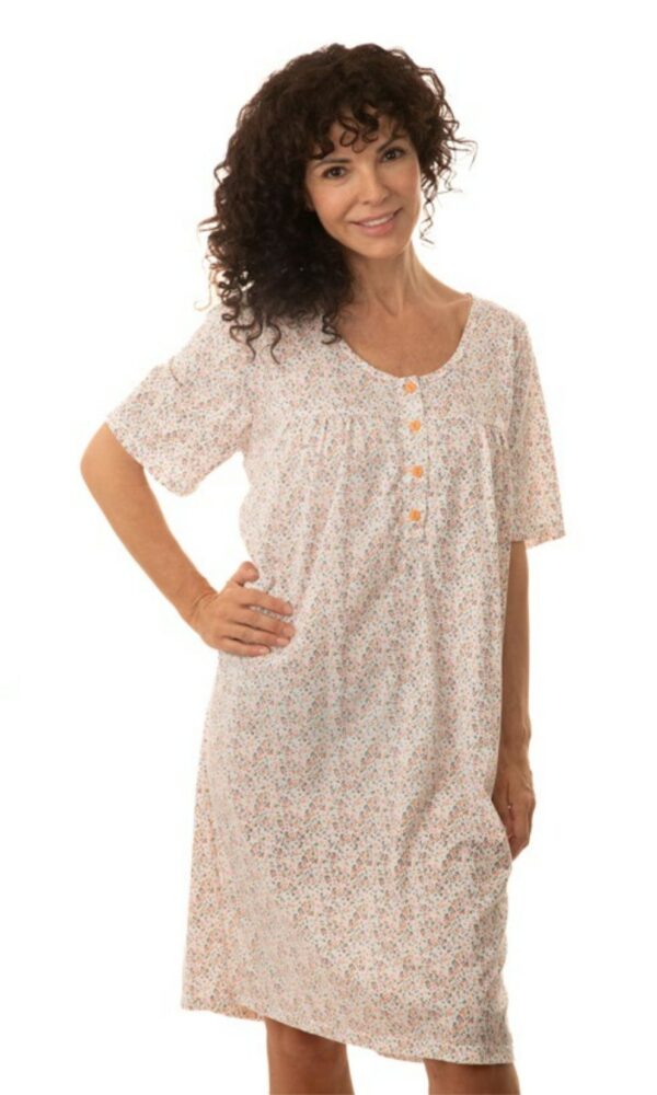 Camisón mujer verano rosa manga corta