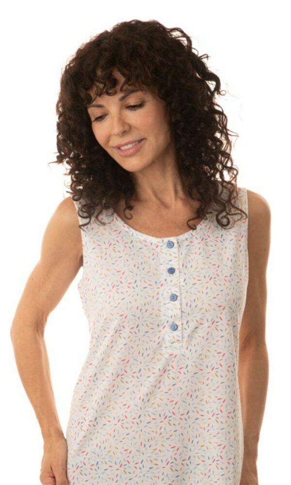 Camisón mujer verano blanco sin mangas