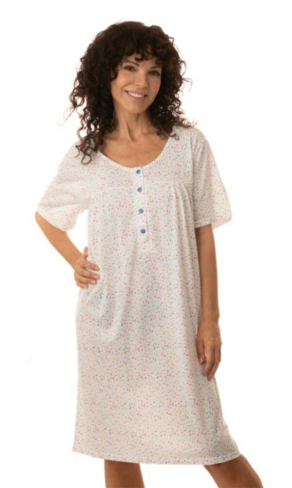 Camisón mujer verano blanco manga corta