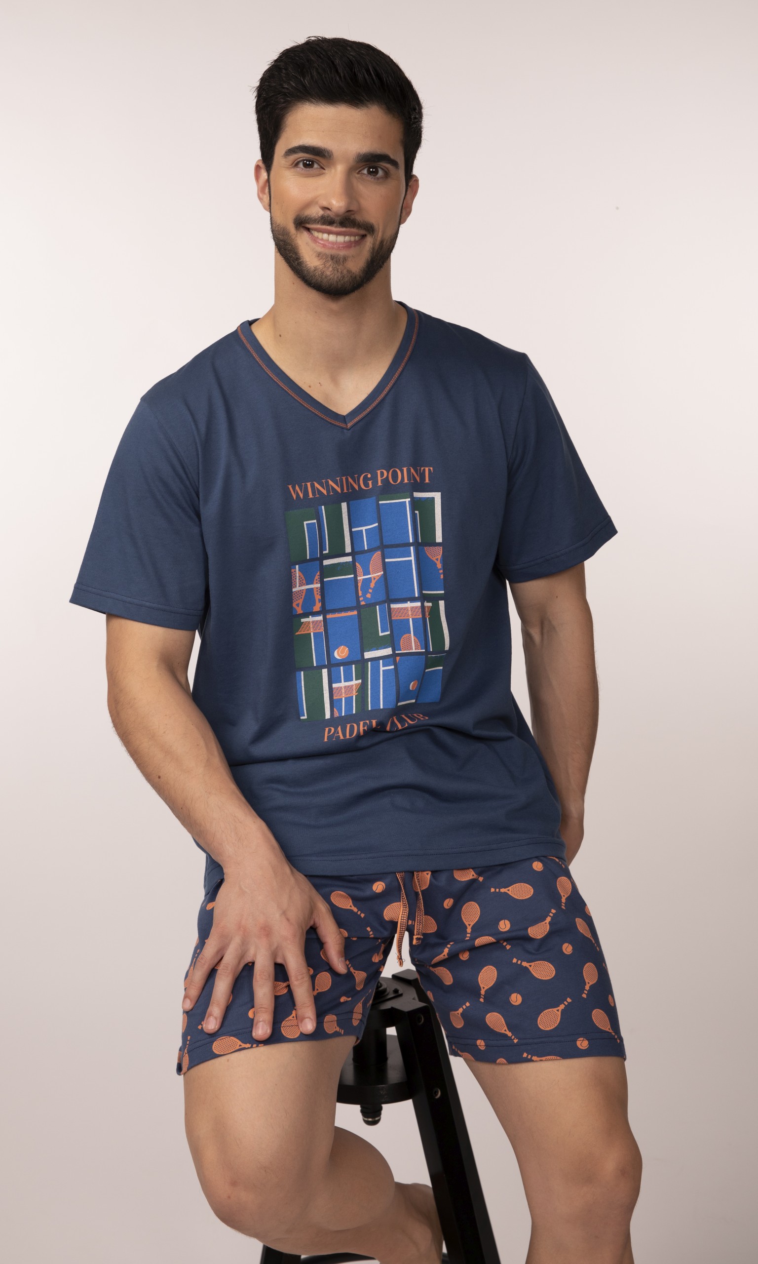 Pijama hombre verano pantalón corto