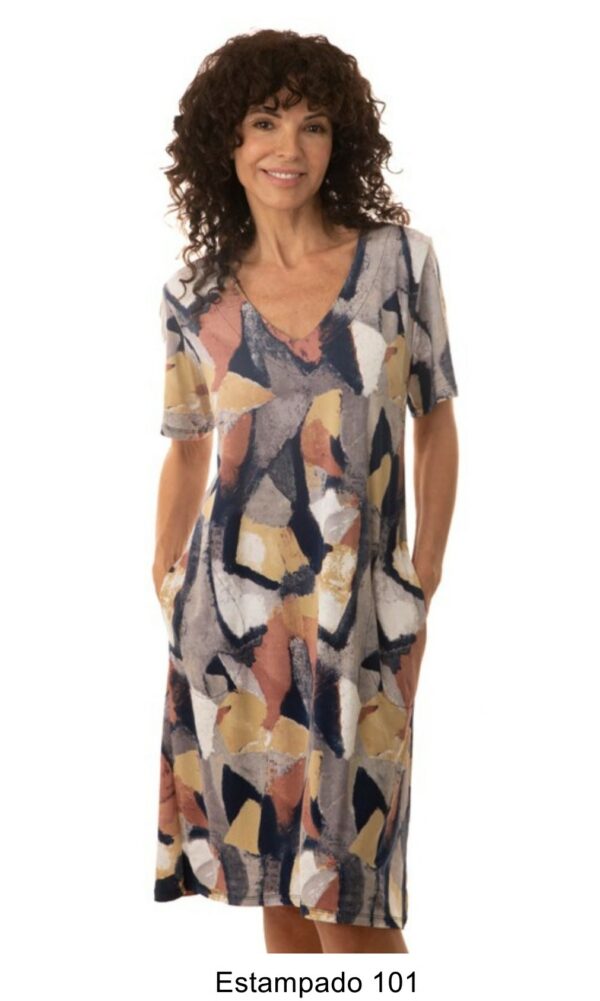 Vestido con manga corta