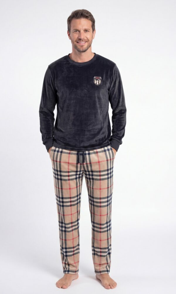 Pijama hombre invierno cuello redondo