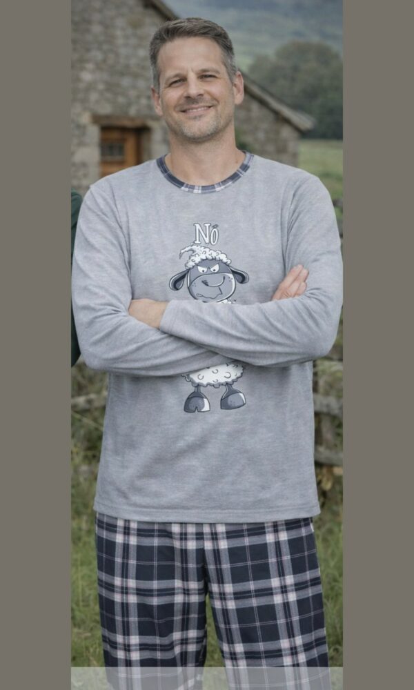Pijama hombre invierno cuello redondo