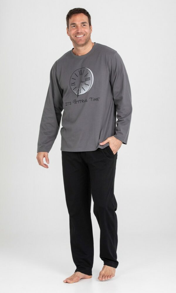 Pijama hombre invierno cuello redondo