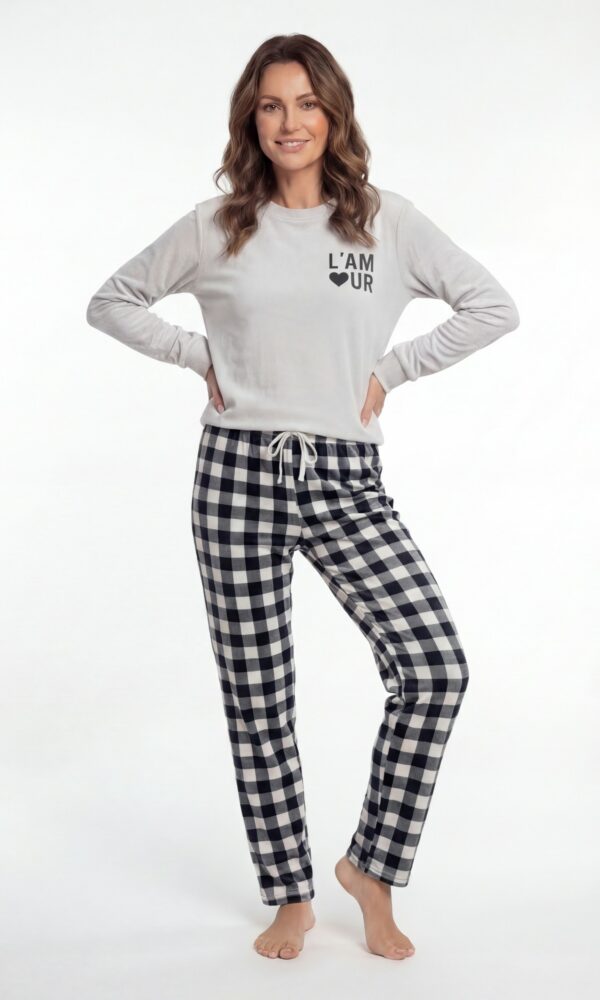Pijama mujer invierno cuello redondo