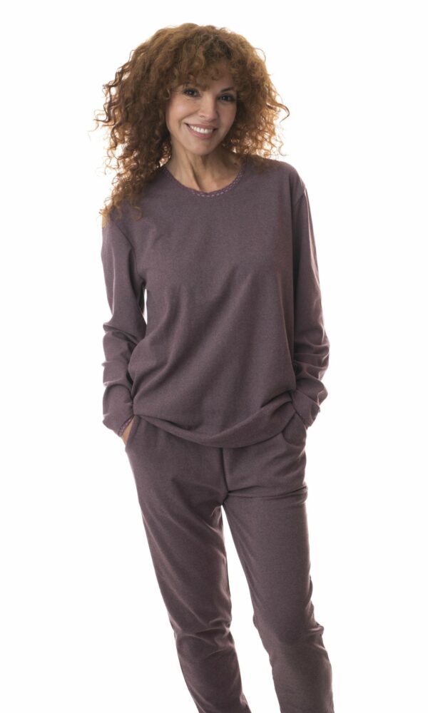 Pijama mujer invierno cuello redondo