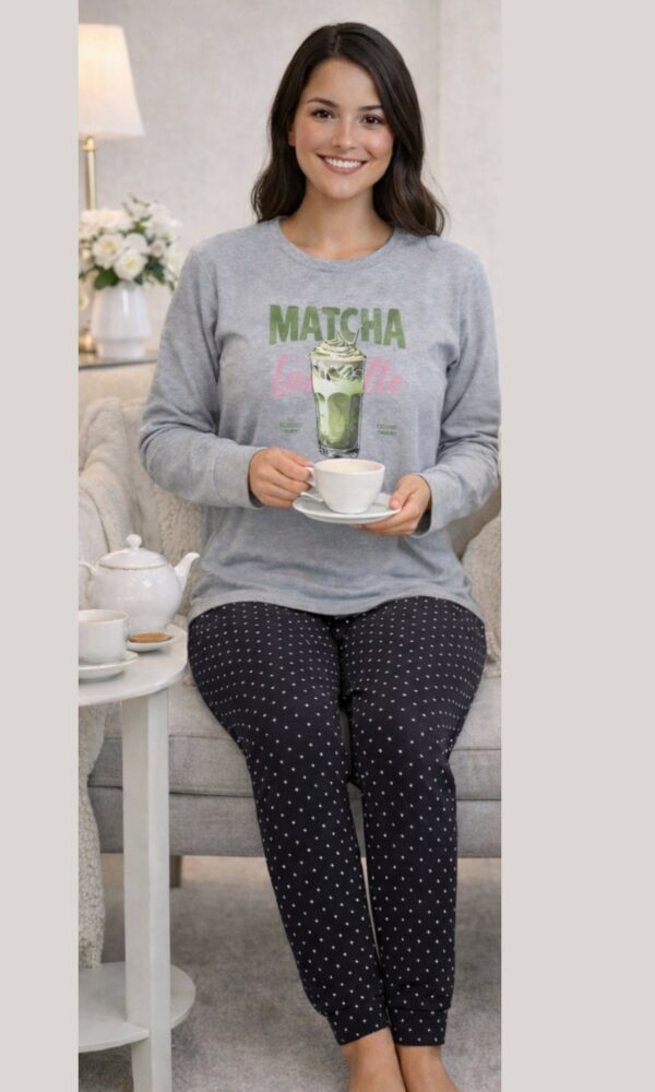 Pijama mujer invierno cuello redondo