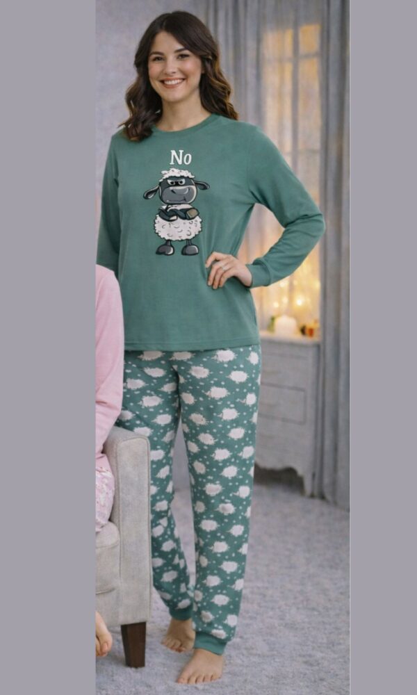Pijama mujer invierno cuello redondo